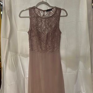 Pink midi lace dress
